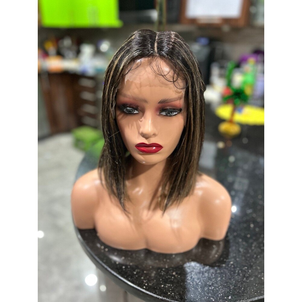 Human hair 100% unprocessed lace front wig